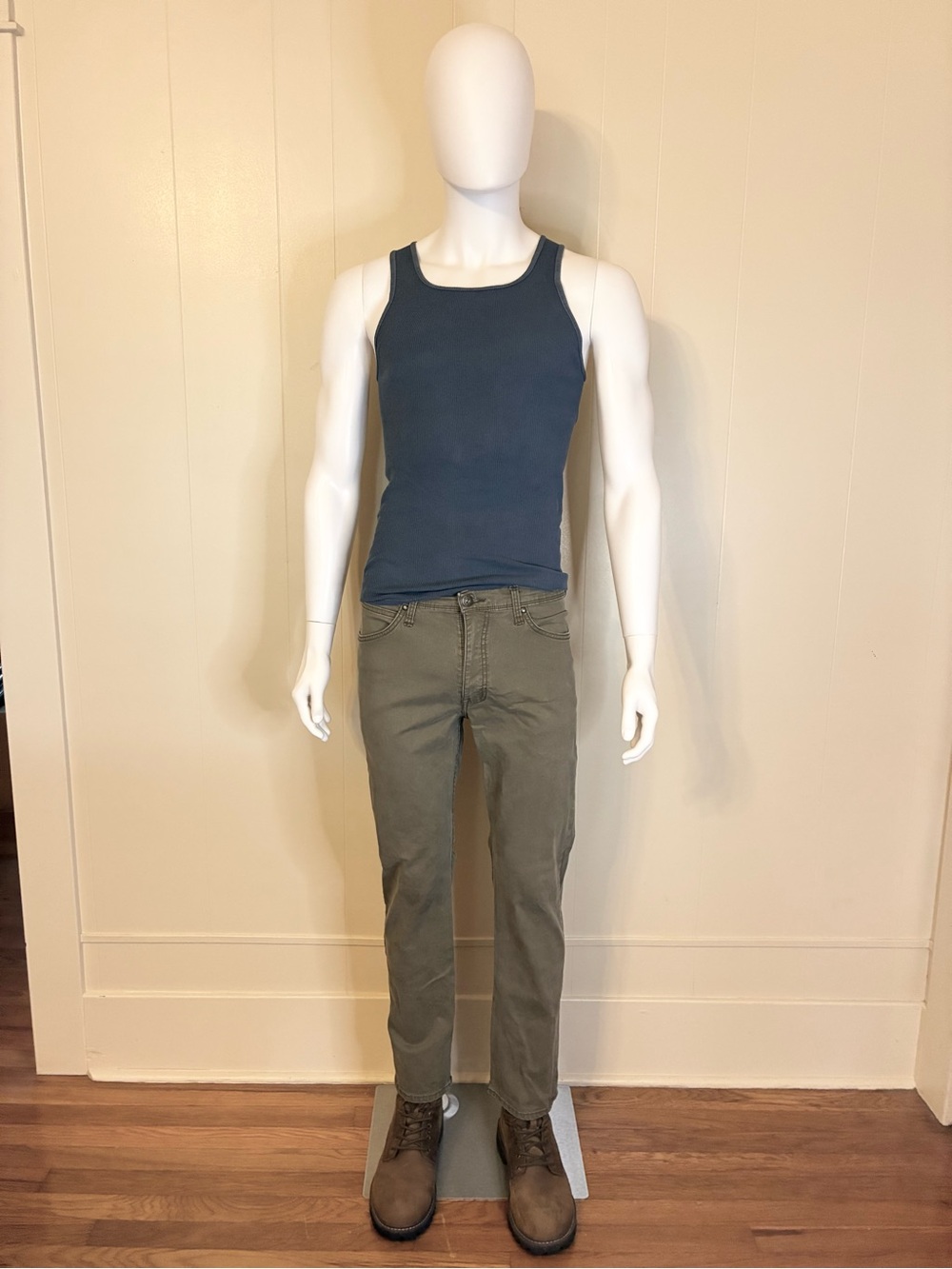 Hanes Men's Hand-Dyed Navy Blue Tank Top